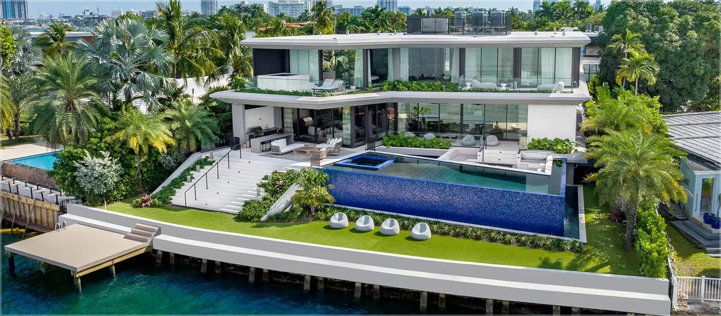 The Miami mansion exterior